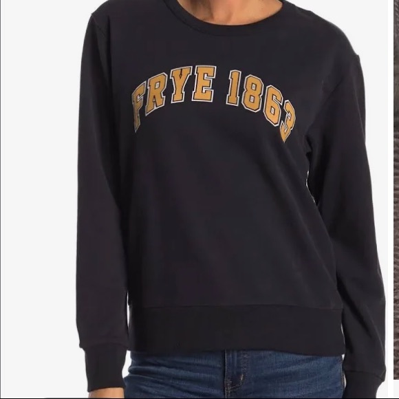 Frye Sweaters - - nwt-Frye Sweatshirt 1863 Crewneck Black Classic nwt